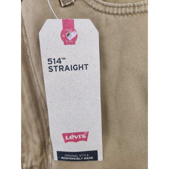 Levi's 514 Mens Jeans Caraway Brown Straight Stretch Mid Rise 38x30 - Picture 4 of 10
